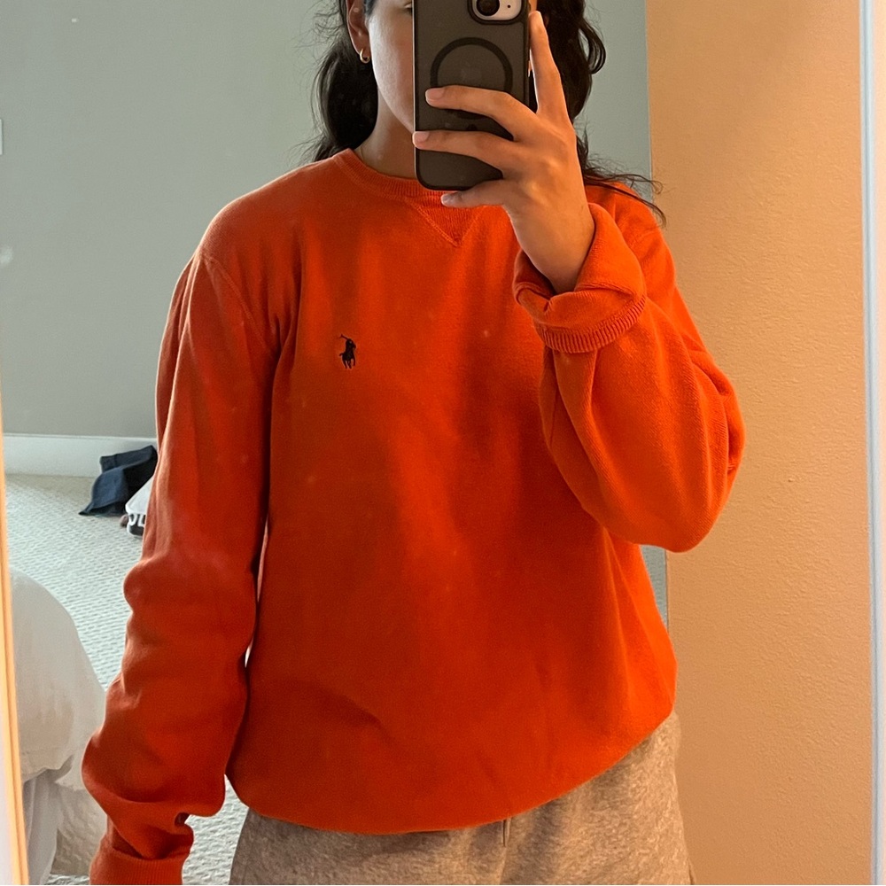 Polo by Ralph Lauren Orange Crewneck Sweater